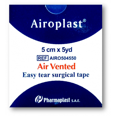 AIROPLAST AIR - VENTED SURGICAL ADHESIVE TAPE 5 CM X 5 YD AIRO504550